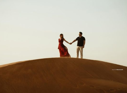 Sevda həyat yoldaşı ilə Dubay səhrasında - FOTO