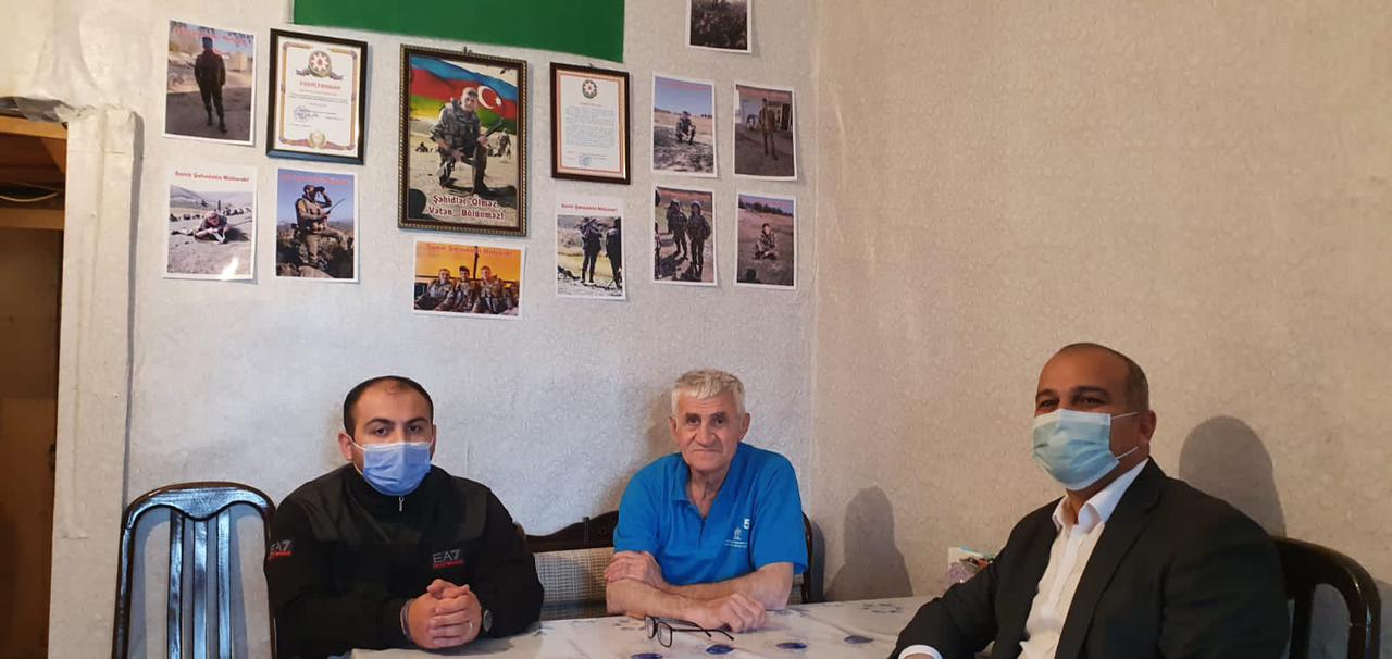 Nərimanov rayonunda bayram ərəfəsində şəhid ailələri ziyarət edilib - FOTO