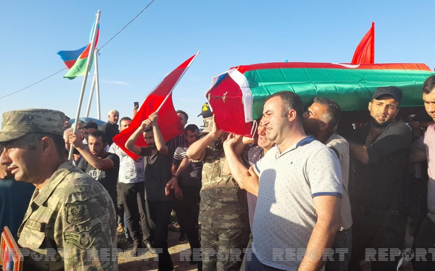 Şəhidin nəşi doğulduğu rayona gətirildi