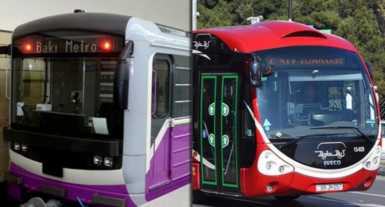 Həftəsonları bu tarixlərdə avtobus və metro işləyəcək