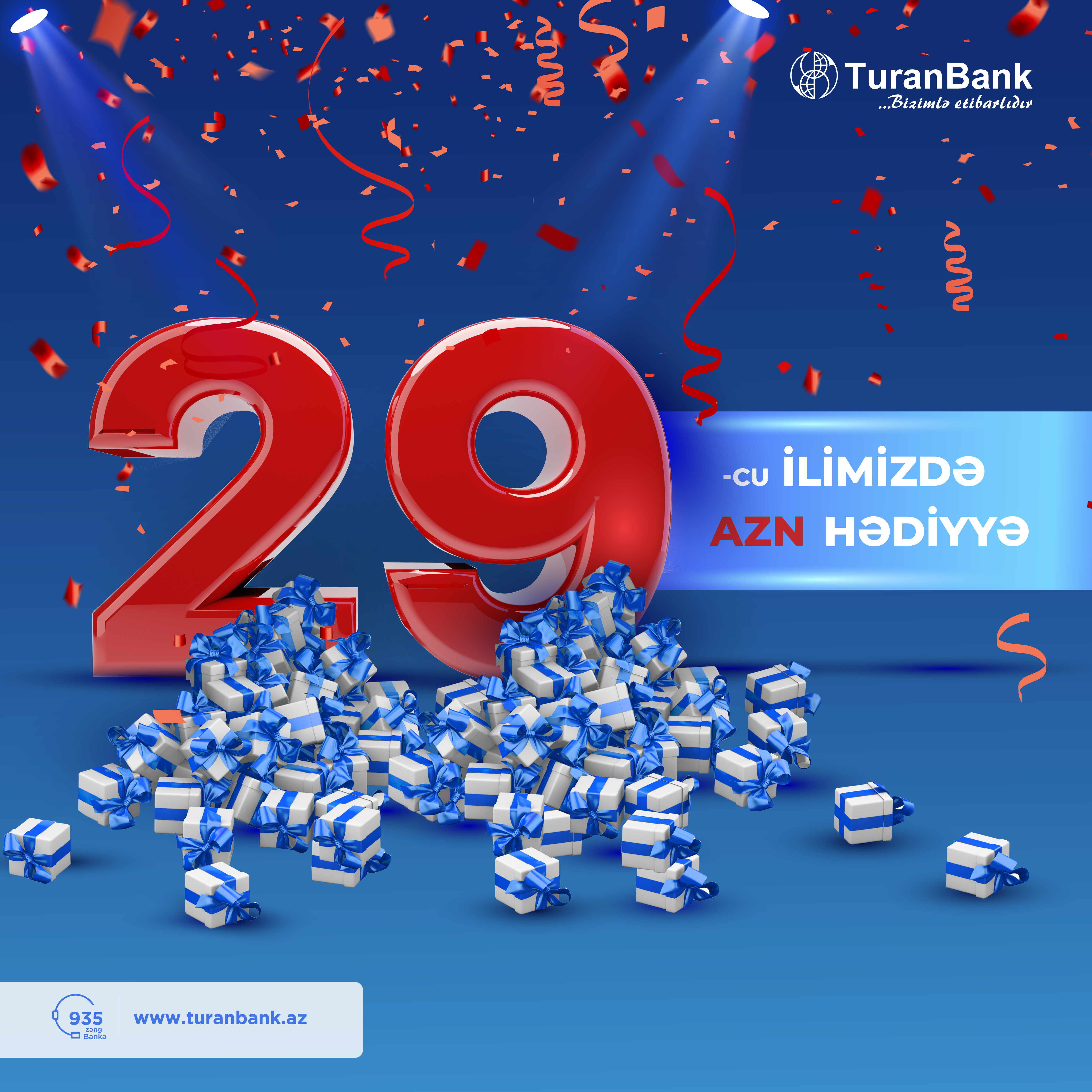TuranBank kartları ilə ödəniş et, 29 AZN qazan!