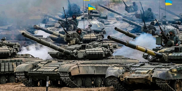 Ukrayna Donbasdakı təmas xəttinə tanklar toplayır