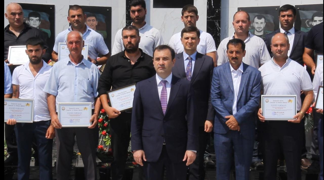 İsmayıllıda şəhidlərin xatirəsinə inşa edilən abidə kompleksinin açılışı oldu - FOTOLAR