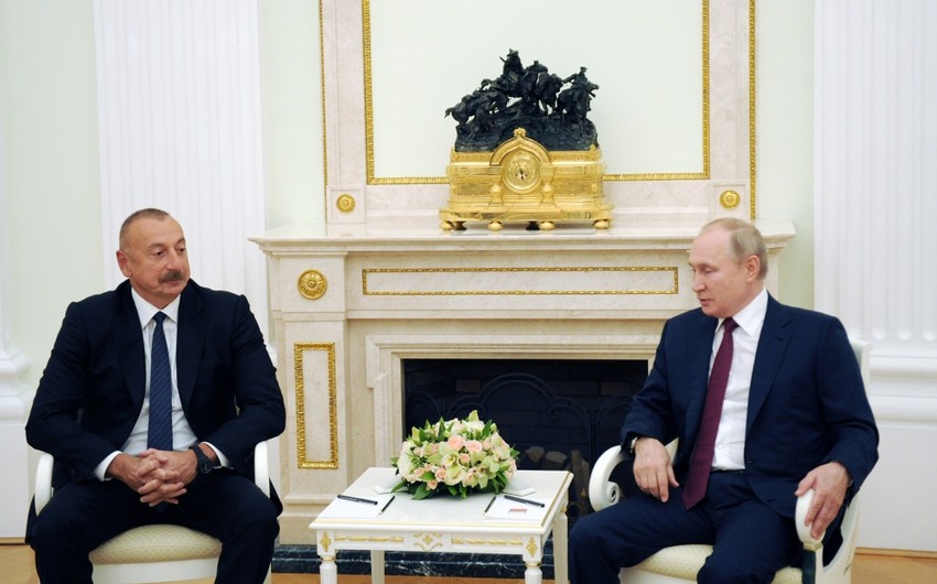 İlham Əliyev Rusiyada Vladimir Putinlə görüşdü - YENİLƏNİB