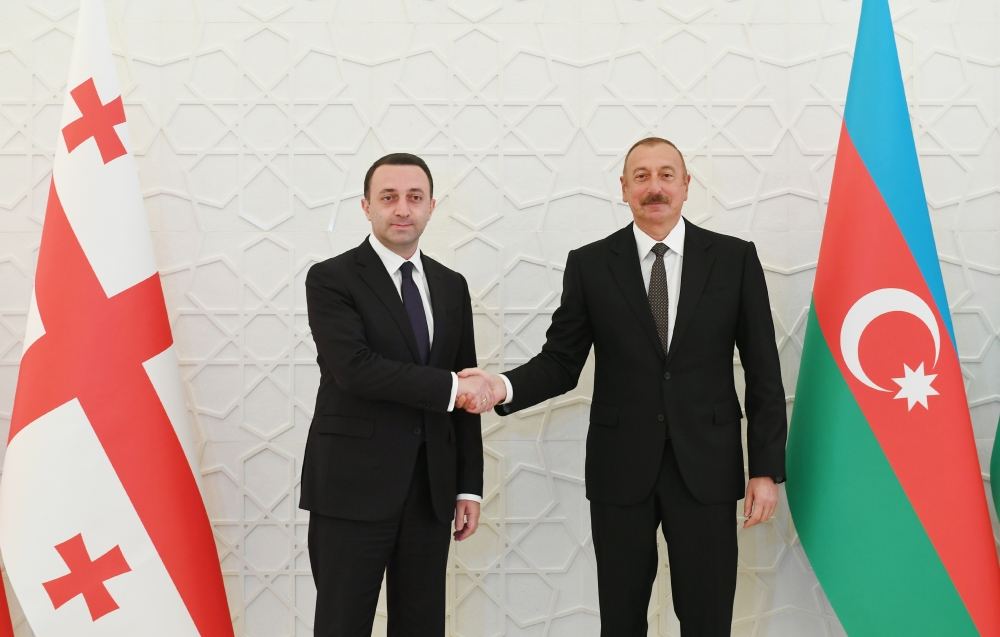 İlham Əliyev Qaribaşvilini qəbul etdi - FOTOLAR