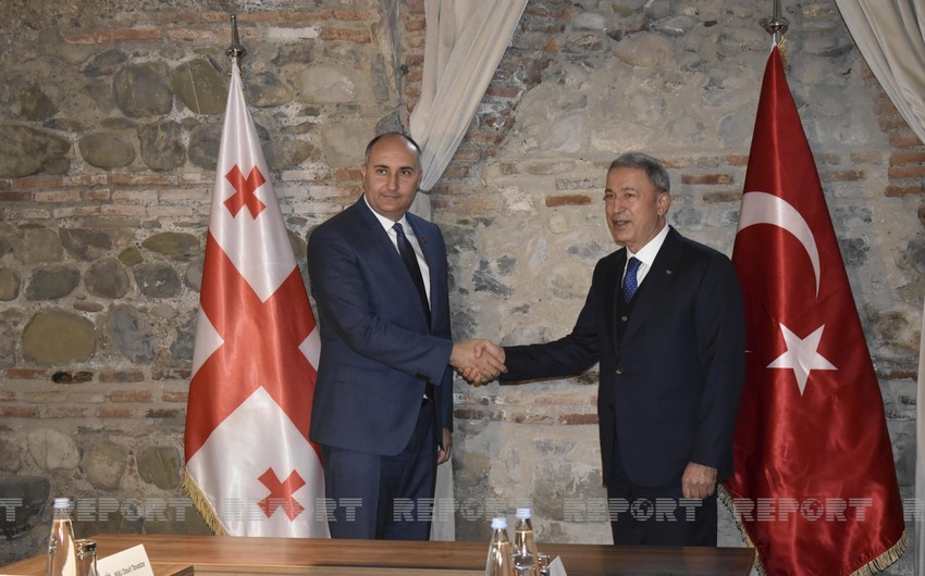 Hulusi Akar gürcü həmkarı ilə görüş keçirdi - FOTOLAR