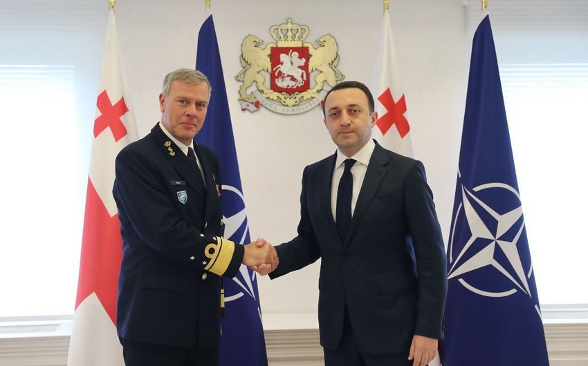 Gürcüstanın Baş naziri NATO Hərbi Komitəsinin rəhbəri ilə görüşdü