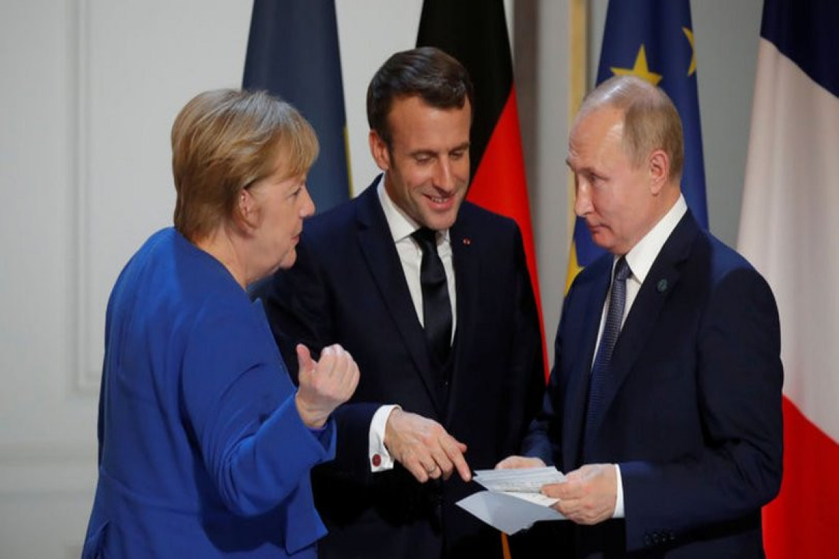 Putin, Makron və Merkel Ukraynadakı münaqişəni müzakirə etdilər