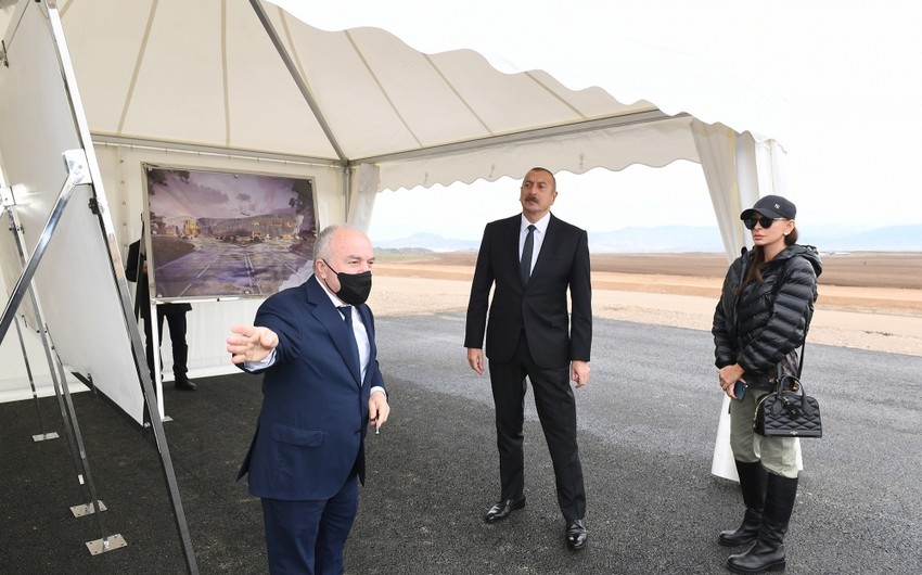 Prezident Zəngilan Beynəlxalq Hava Limanının tikintisi ilə tanış oldu - YENİLƏNİB