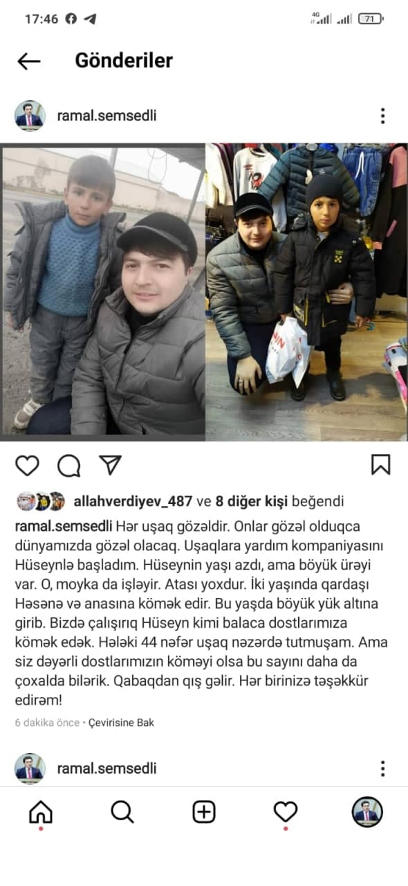 Təhsil eksperti Ramal Şəmşədlidən nümunəvi aksiya - FOTO