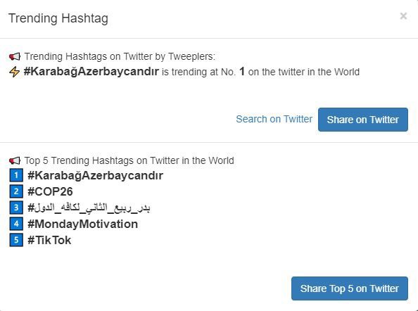#KarabağAzerbaycandır paylaşımları dünya trendində  - FOTO