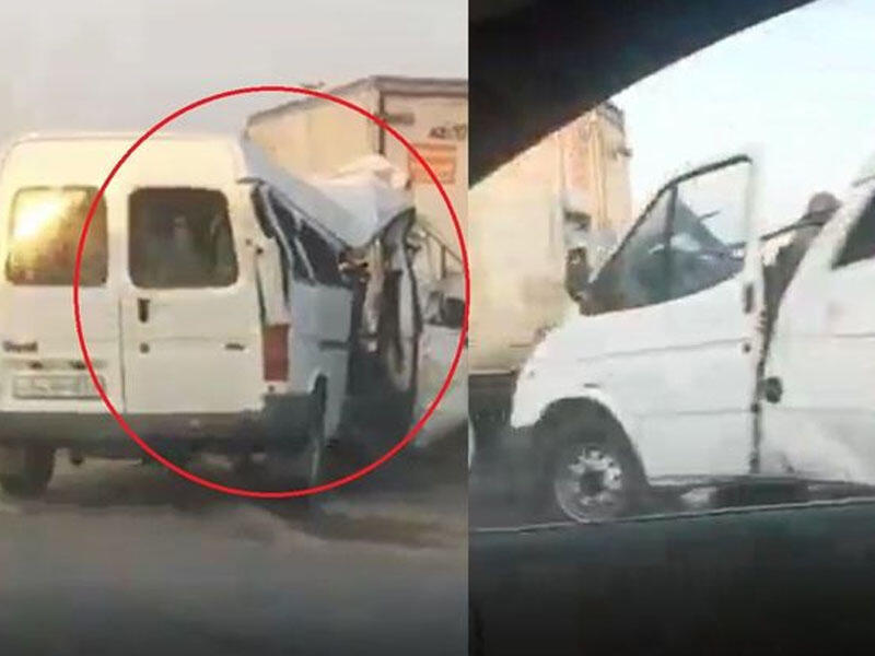 Bakıda mikroavtobus qəzaya uğradı: Ölən və yaralananlar var - VİDEO