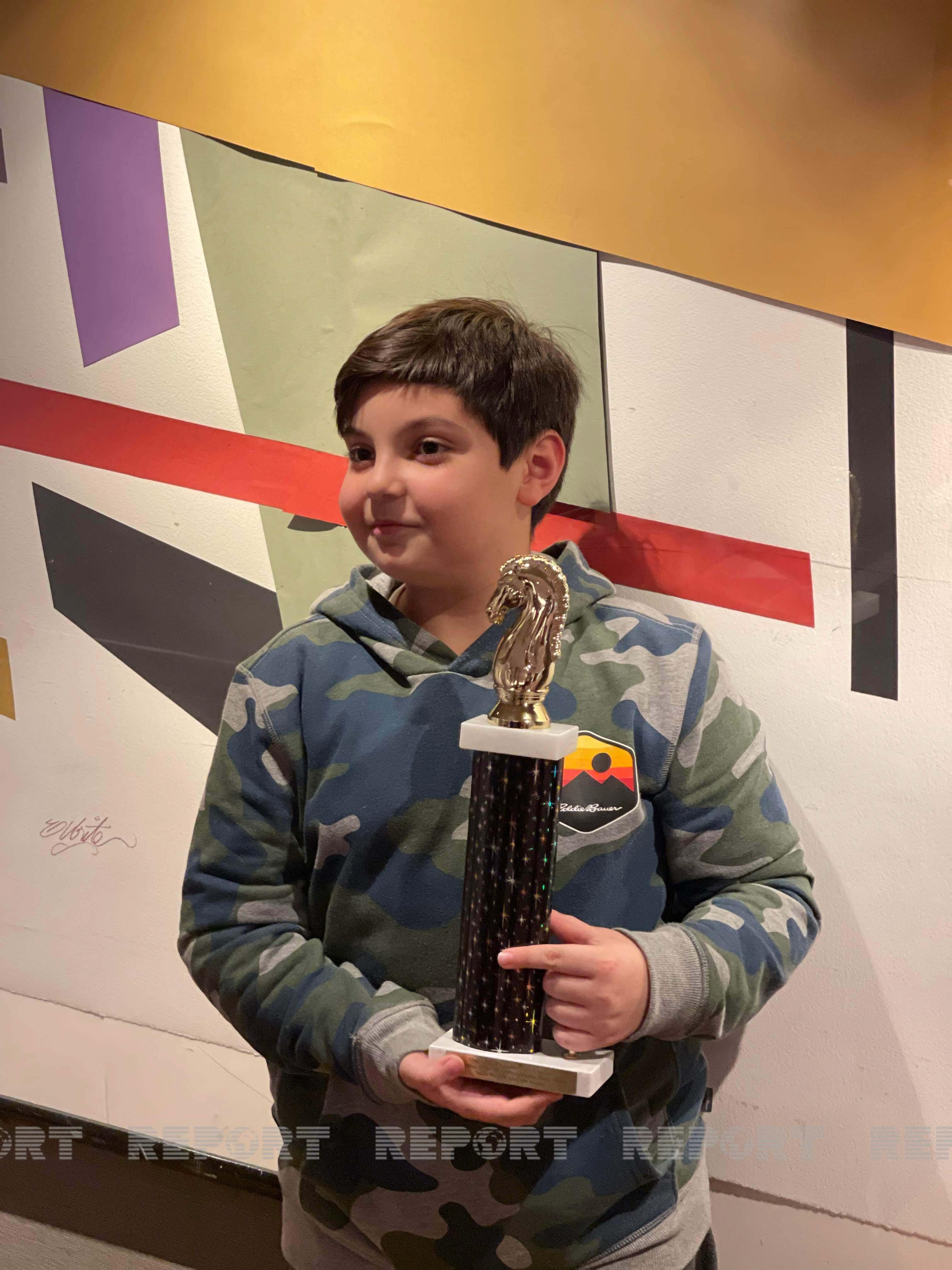 ABŞ-da 11 yaşlı azərbaycanlı şahmatçı beynəlxalq reytinqli turnirin qalibi oldu