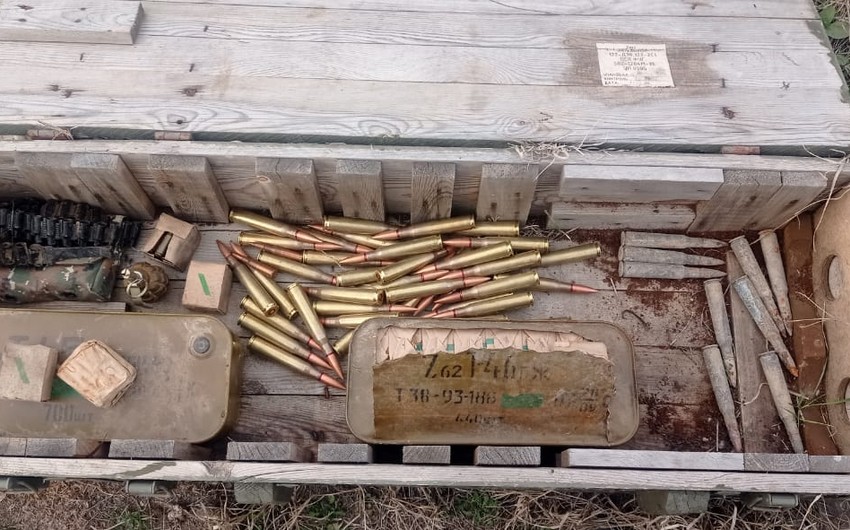 Ağdamda döyüş sursatı aşkarlandı - FOTO