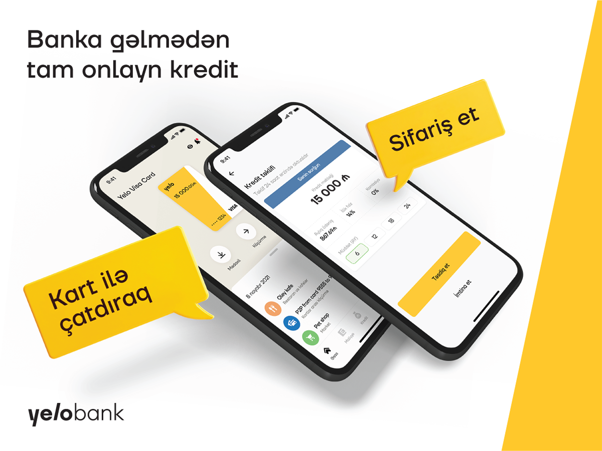 Yelo Bankdan tam onlayn kredit