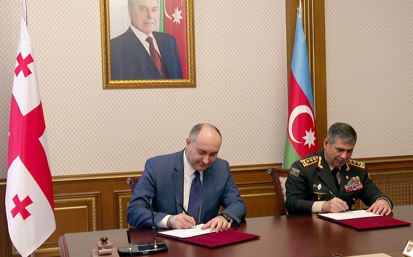 Azərbaycan və Gürcüstan Müdafiə nazirlikləri arasında plan imzalandı