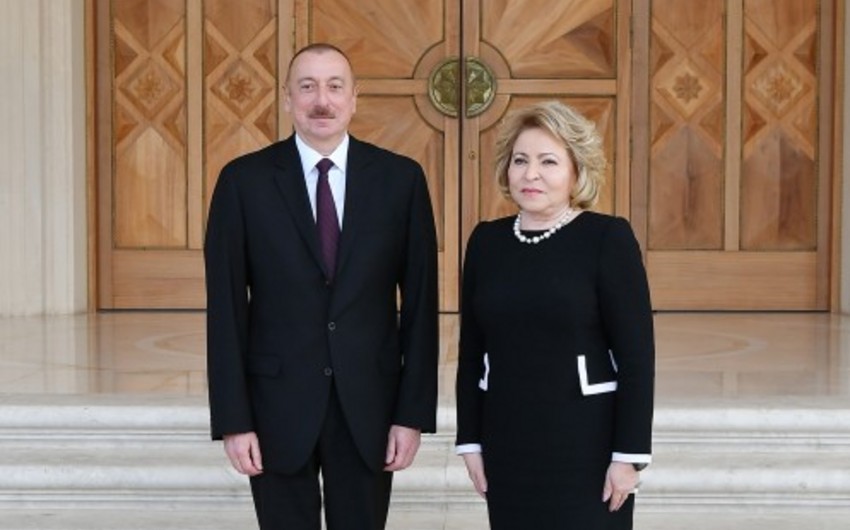 Valentina Matviyenko İlham Əliyevə telefonla zəng etdi