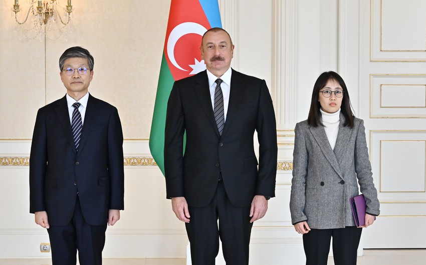 Prezident Koreyanın Azərbaycandakı yeni səfirinin etimadnaməsini qəbul etdi