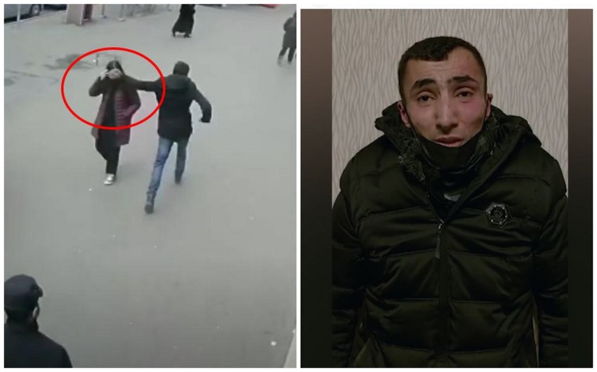 Bakıda küçədə məktəbli qıza sillə vuran şəxs saxlanıldı, cinayət işi açıldı - VİDEO