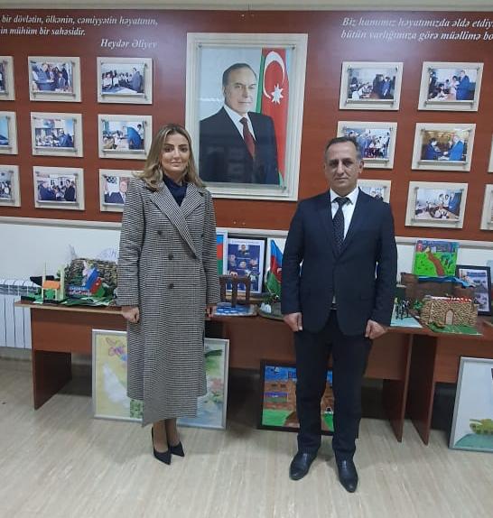 Könül Nurullayeva Nizami rayonundakı məktəblərə baş çəkdi - FOTOLAR