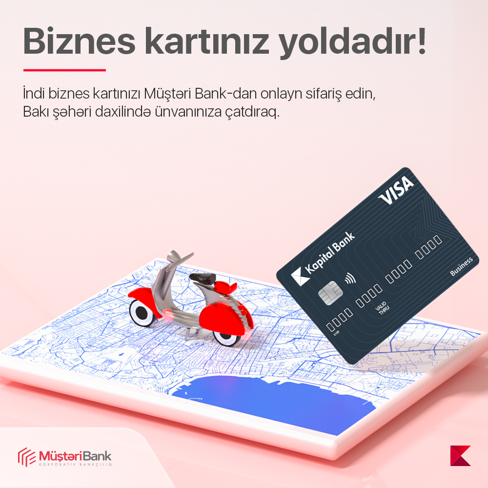 Kapital Bank biznes kartların ünvana çatdırma xidmətini həyata keçirir