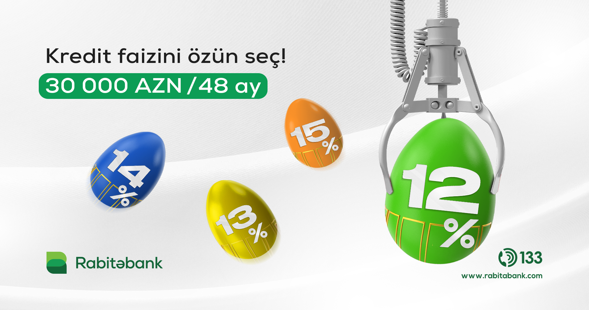 Kredit faizini özünüz seçsəydiniz, bu, hansı olardı? - 12%, 13%, 14% ya 15%?