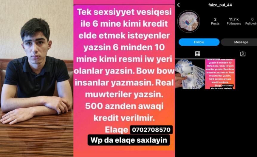 “Kreditə pul verilir” deyərək 100 nəfəri aldadan 18 yaşlı kibercinayətkar tutuldu - VİDEO