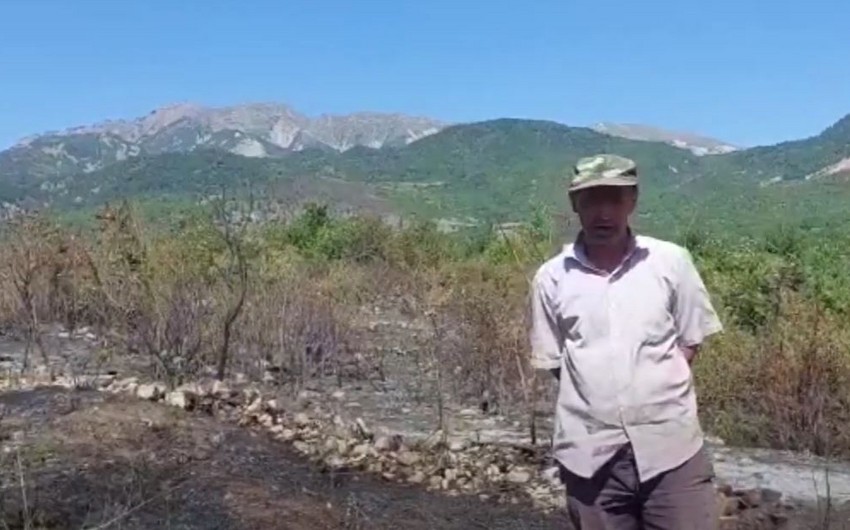 İsmayıllı sakini qəsdən yanğın törətdi - VİDEO