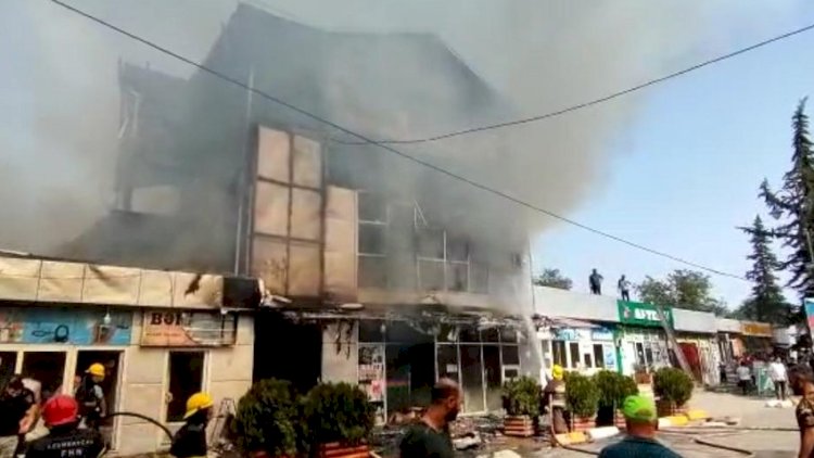 Cəlilabadda Göytəpə şəhər bazarındakı yanğın söndürüldü