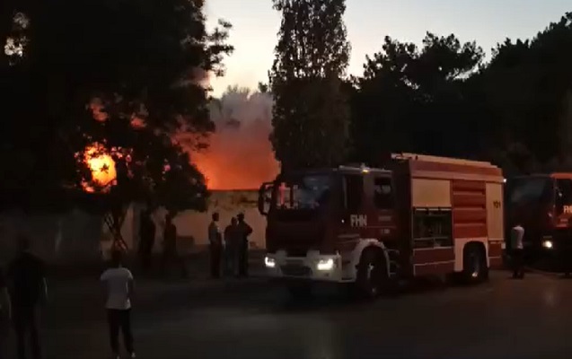 Sumqayıtda yanğın oldu - Video