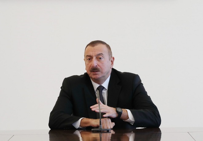 İlham Əliyev Azərbaycan telekanallarına müsahibə verdi