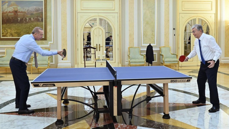 Ərdoğanla Tokayevin tennis oyunundan VİDEO