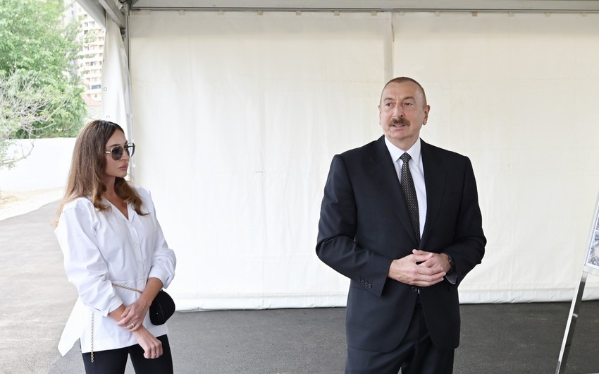 Prezidentlə xanımı Qubadlı şəhərinin Baş planı ilə tanış oldu