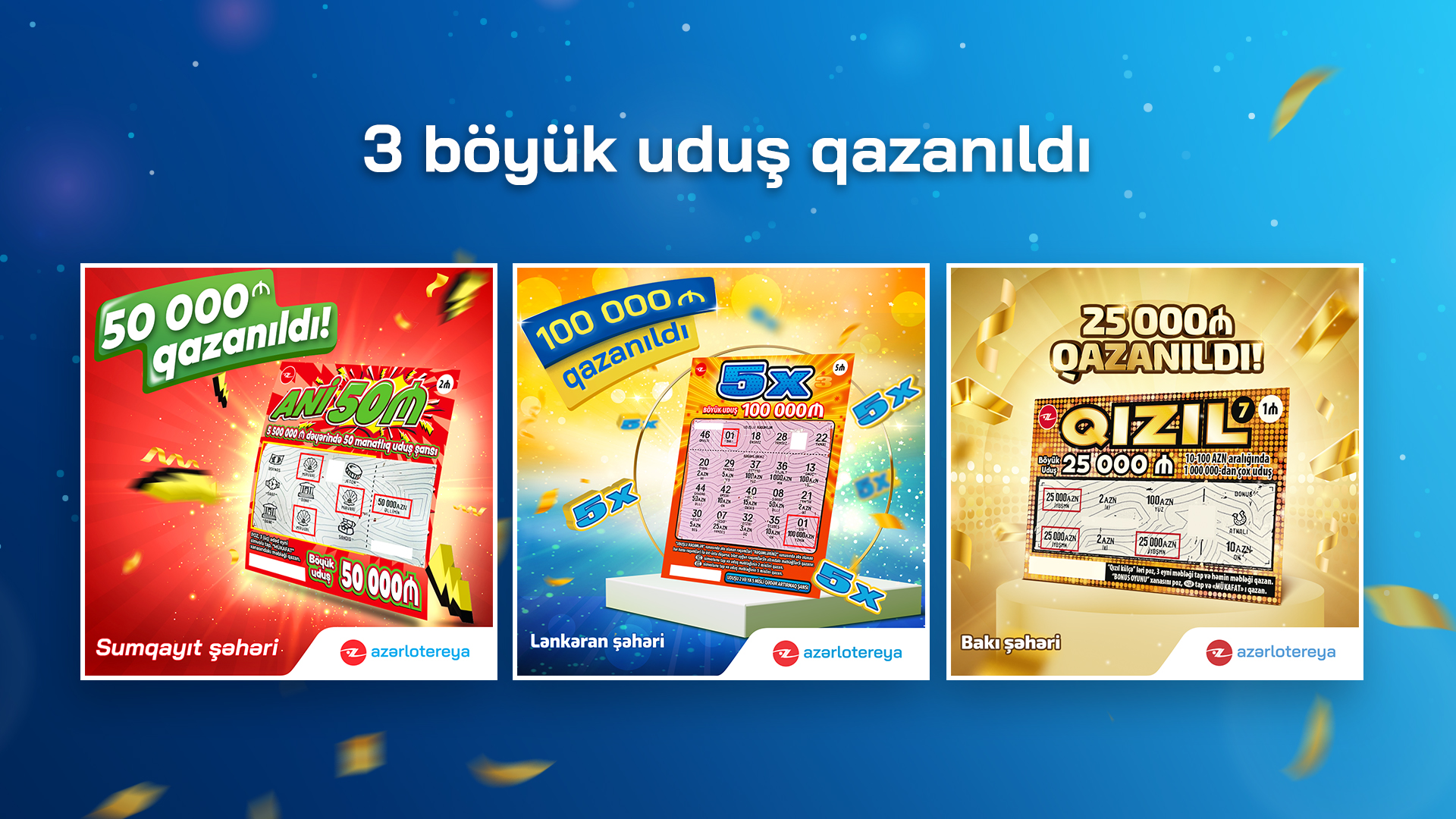 “Poz-Qazan” biletlərində eyni gündə 3 böyük uduş QAZANILDI!