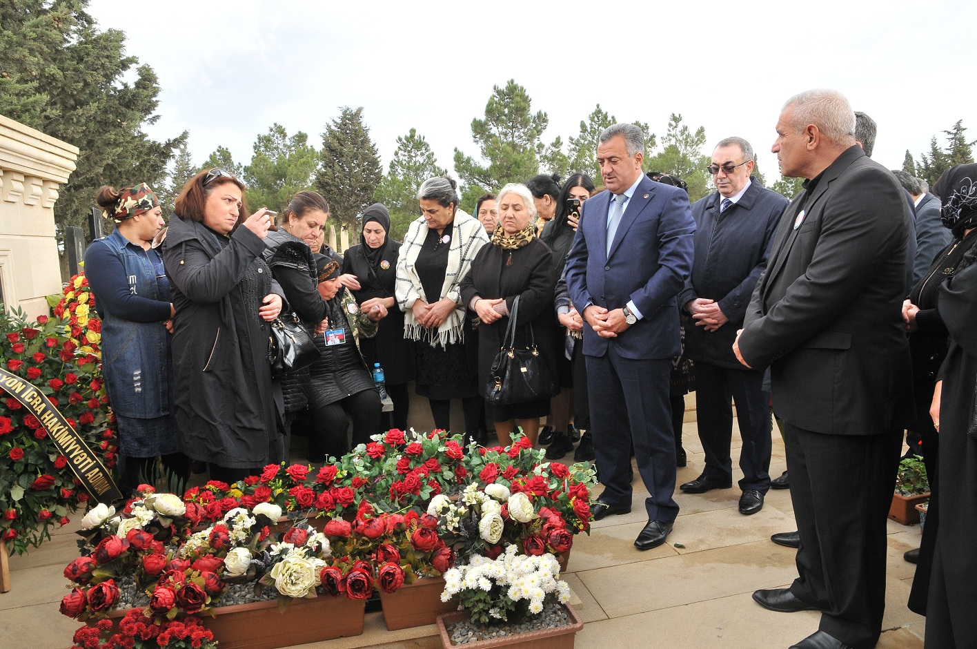 Abşeron rayonunda şəhidlər yad edilib - FOTOLAR