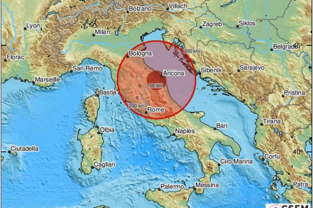 İtaliyanın kurort şəhərində güclü zəlzələ oldu