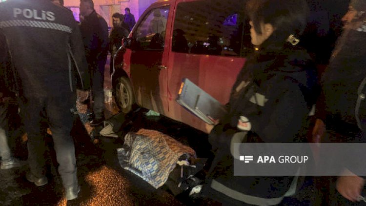 Bakıda mikroavtobusu yanan sürücü ürəktutmasından öldü - Fotolar