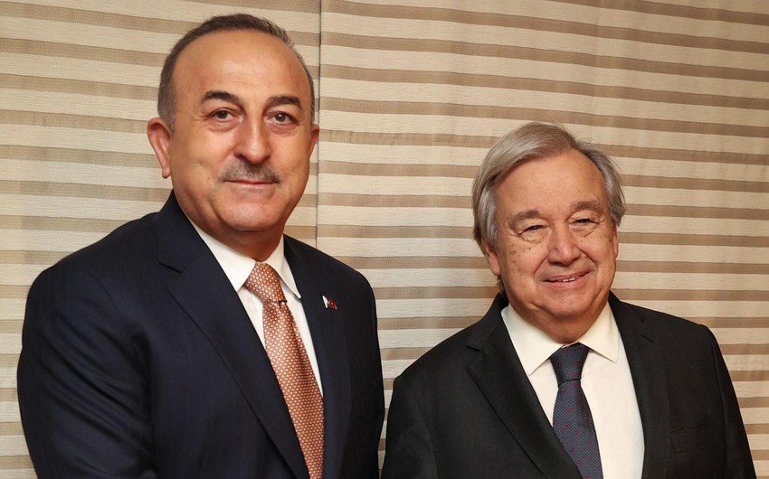 Çavuşoğlu BMT-nin Baş katibi ilə görüşdü
