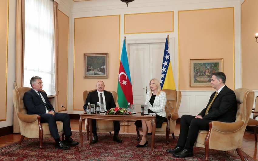 Prezidentin Bosniya və Herseqovina lideri ilə görüşü başladı - FOTO