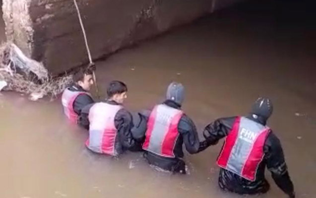 Kanala düşən hərbçinin axtarışları davam etdirilir - VİDEO