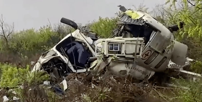 Rusiyanın təcili tibbi yardım helikopteri qəzaya uğrayıb - Pilot öldü