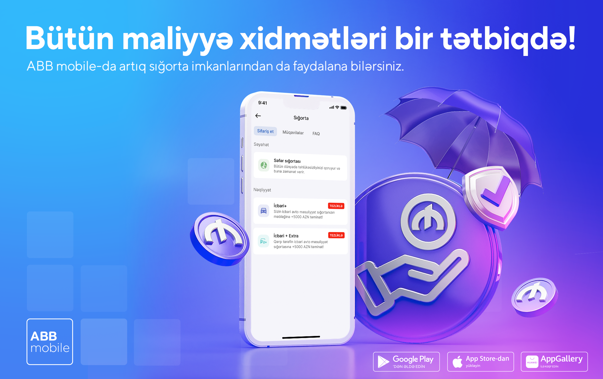 ABB mobile tətbiqində sığorta xidməti!