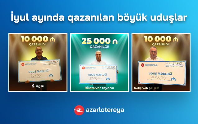 İyul ayında “Poz-Qazan” oyunlarında 15 böyük uduş qazanılıb