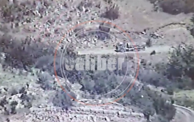 Erməni quldurları sülhməramlıların “çətiri” altında döyüş postlarına dəstək vasitələri daşıyır - VİDEO