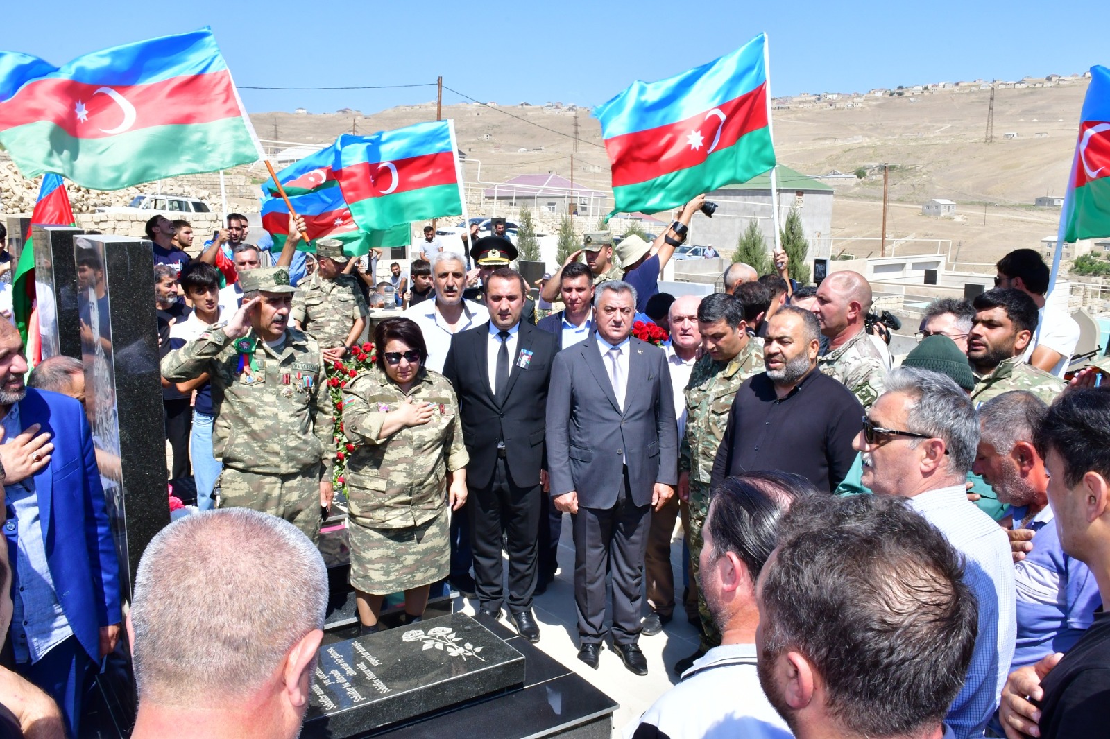 I Qarabağ Müharibəsi şəhidi Gülverdi Hüseynov Abşeron rayonunda dəfn edildi - FOTOLAR