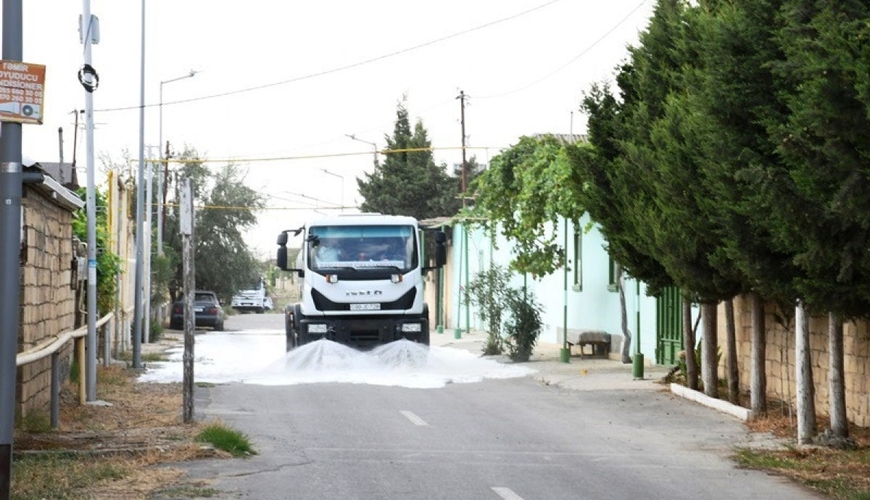 Bu gün Bakının 554 küçəsi yuyuldu