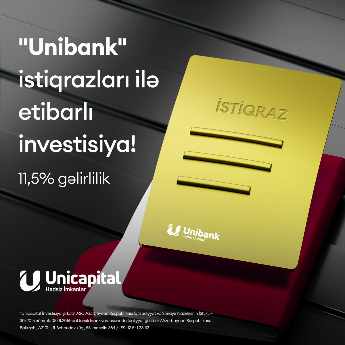 Unibankın yüksək gəlirli manat istiqrazlarının hansı üstünlükləri var?