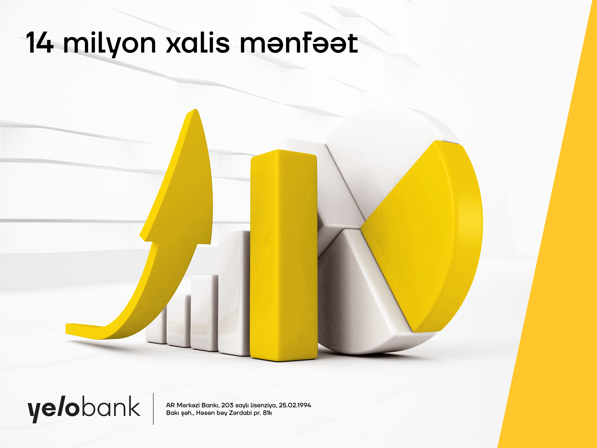 Yelo Bank üçüncü rübü yüksək nəticələrlə başa vurub