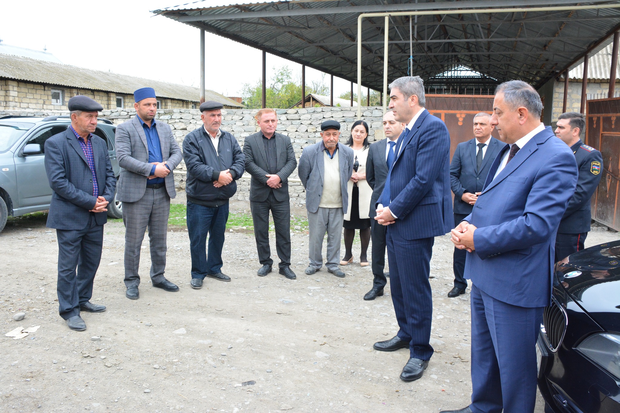 Göyçay rayonunun Hacıağabəyli kəndində qaz xəttinin açılışı oldu - FOTO