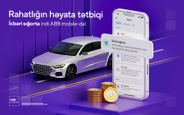 Avtomobillərin icbari sığortası ABB mobile-da